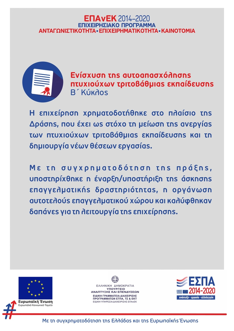 Το πόστερ για το ΕΣΠΑ